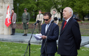 Památník obětí světových válek - hejtman Plzeňského kraje Václav Šlajs.