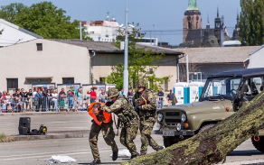 Ukázka zásahu příslušníků pěší roty AZ KVV Plzeň.
