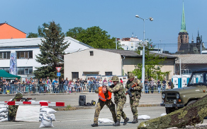 Ukázka zásahu příslušníků pěší roty AZ KVV Plzeň.