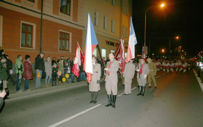 Závěrečný lampionový průvod cestou na náměstí Republiky v Plzni