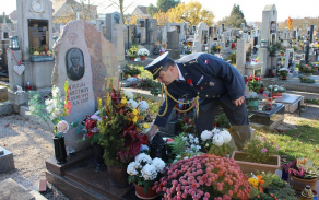 Návštěva pietního místa Nikolaje Martynova ve Štěnovicích. 